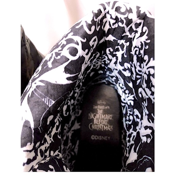 RARE Jack Skellington Black Quilted Lace Up Combat Boots by Disney & HT Sz 8 - Picture 6 of 9